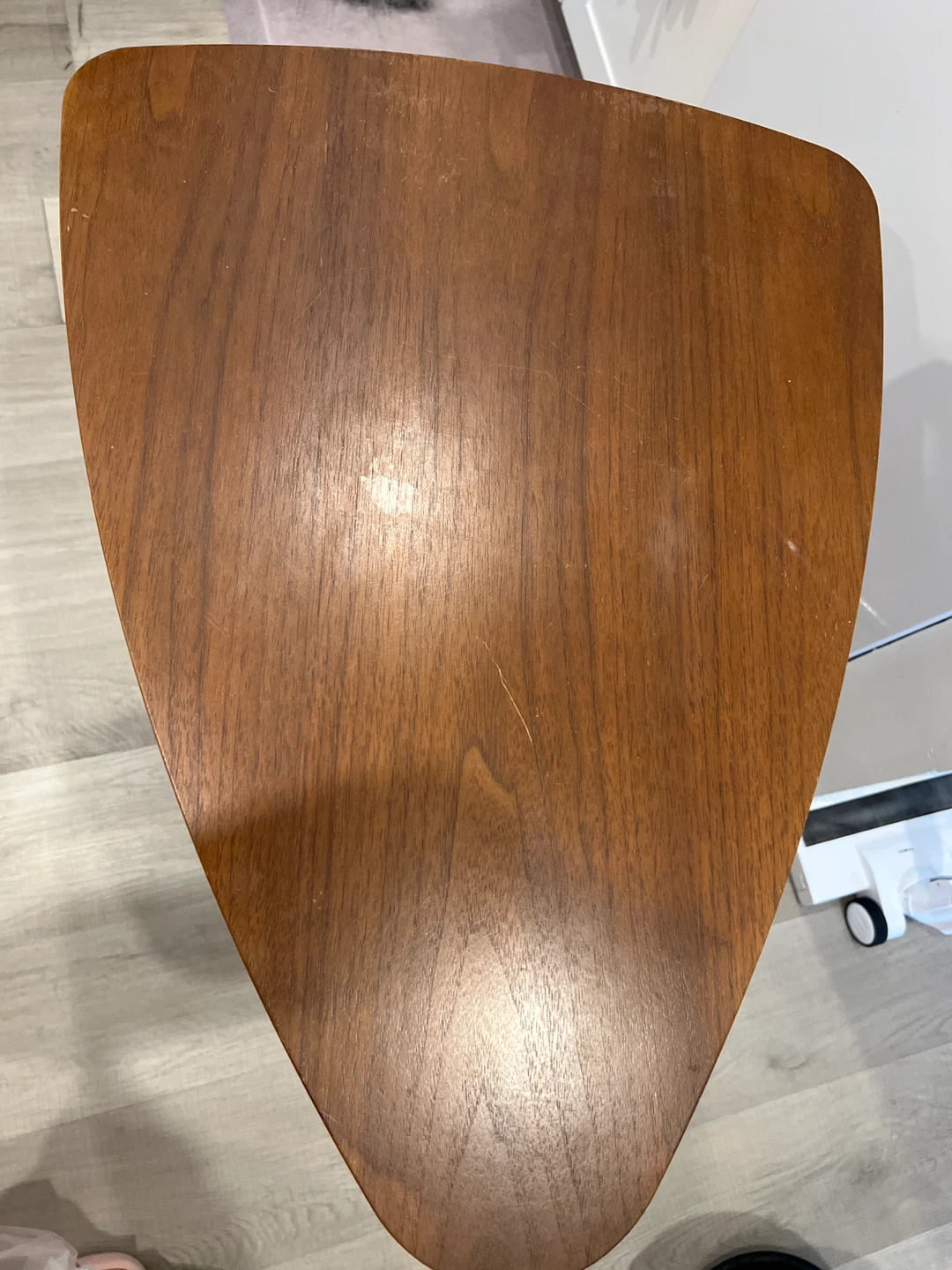Mid-Century Modern Walnut and Chrome Accent Table - photo 2