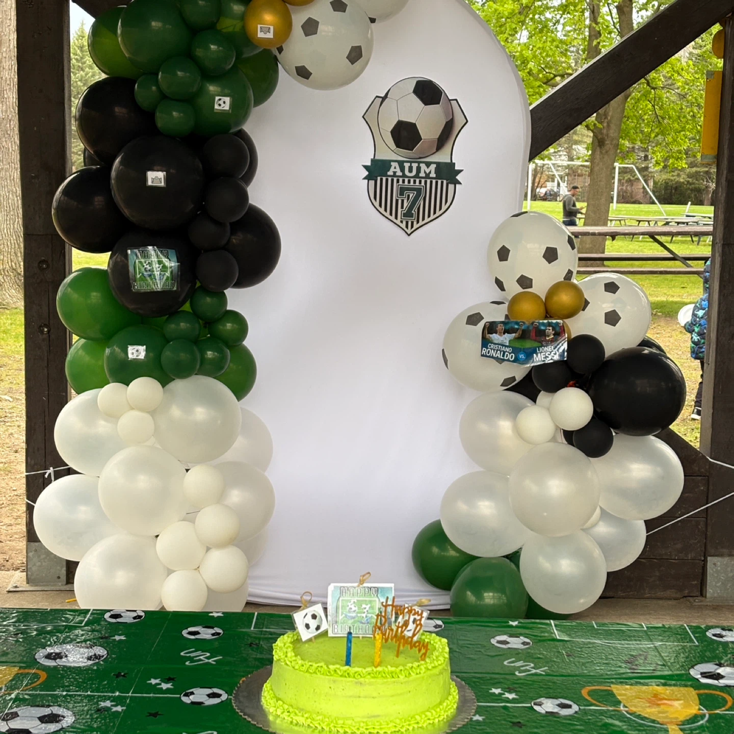Soccer theme birthday decorations - photo 2