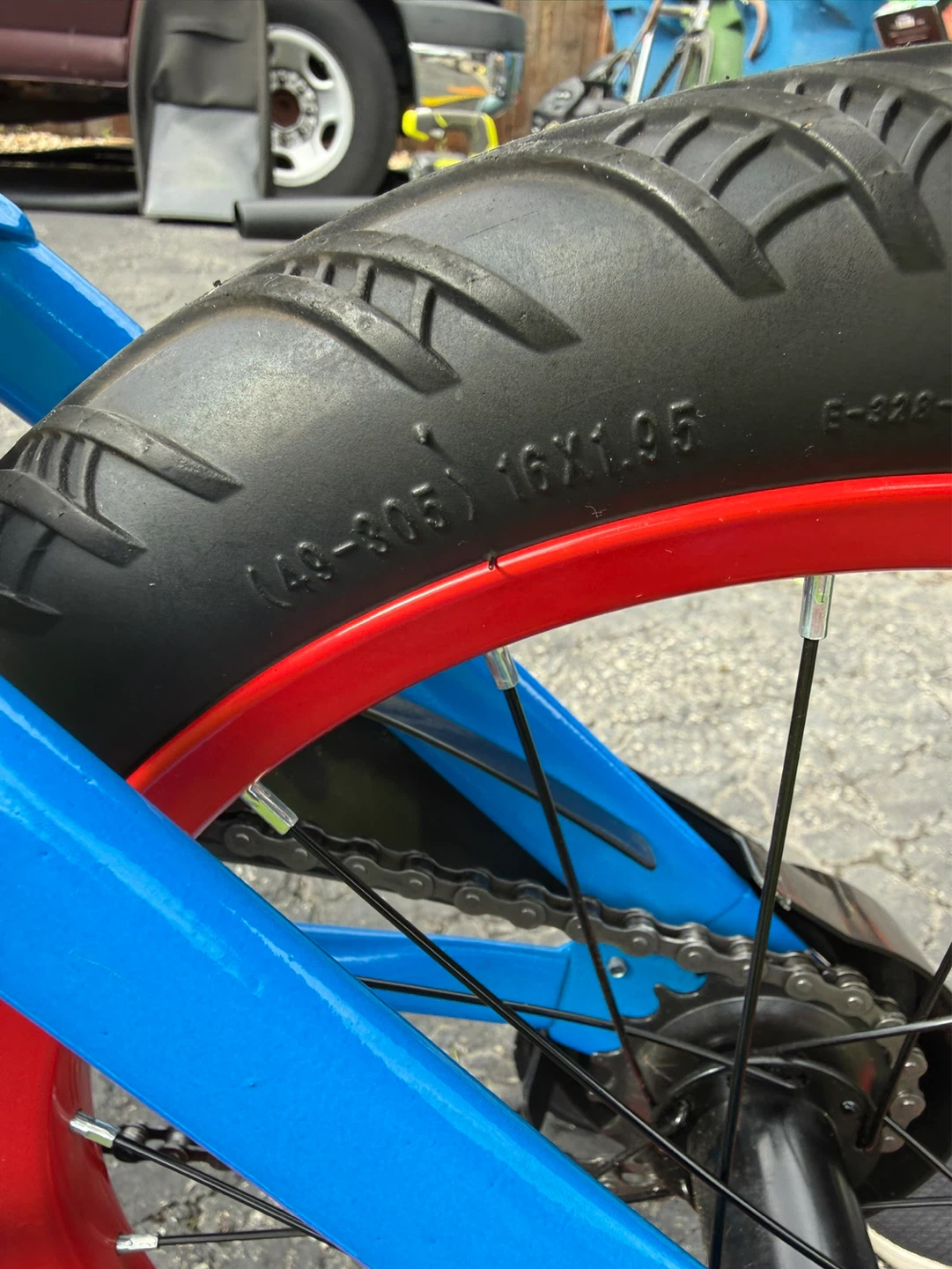 Blue Spiderman Kids Bike 16x1.95 - photo 5