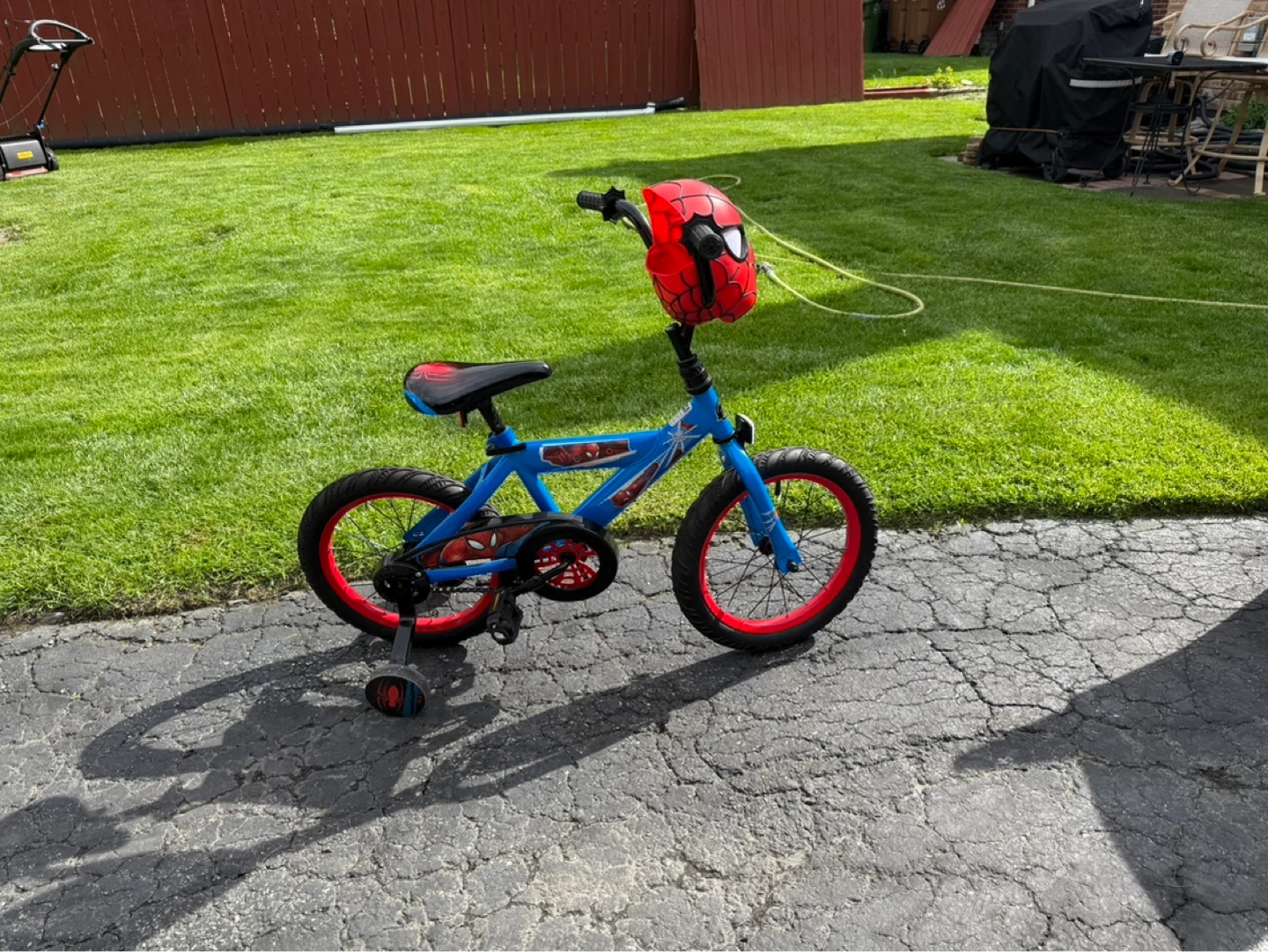 Blue Spiderman Kids Bike 16x1.95