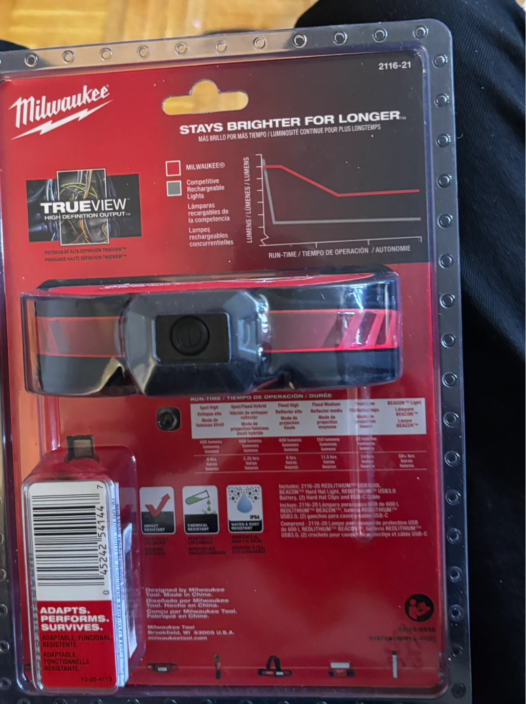 Milwaukee Tool 600 Lumens Rechargeable LED USB Hard Hat Headlamp - photo 2