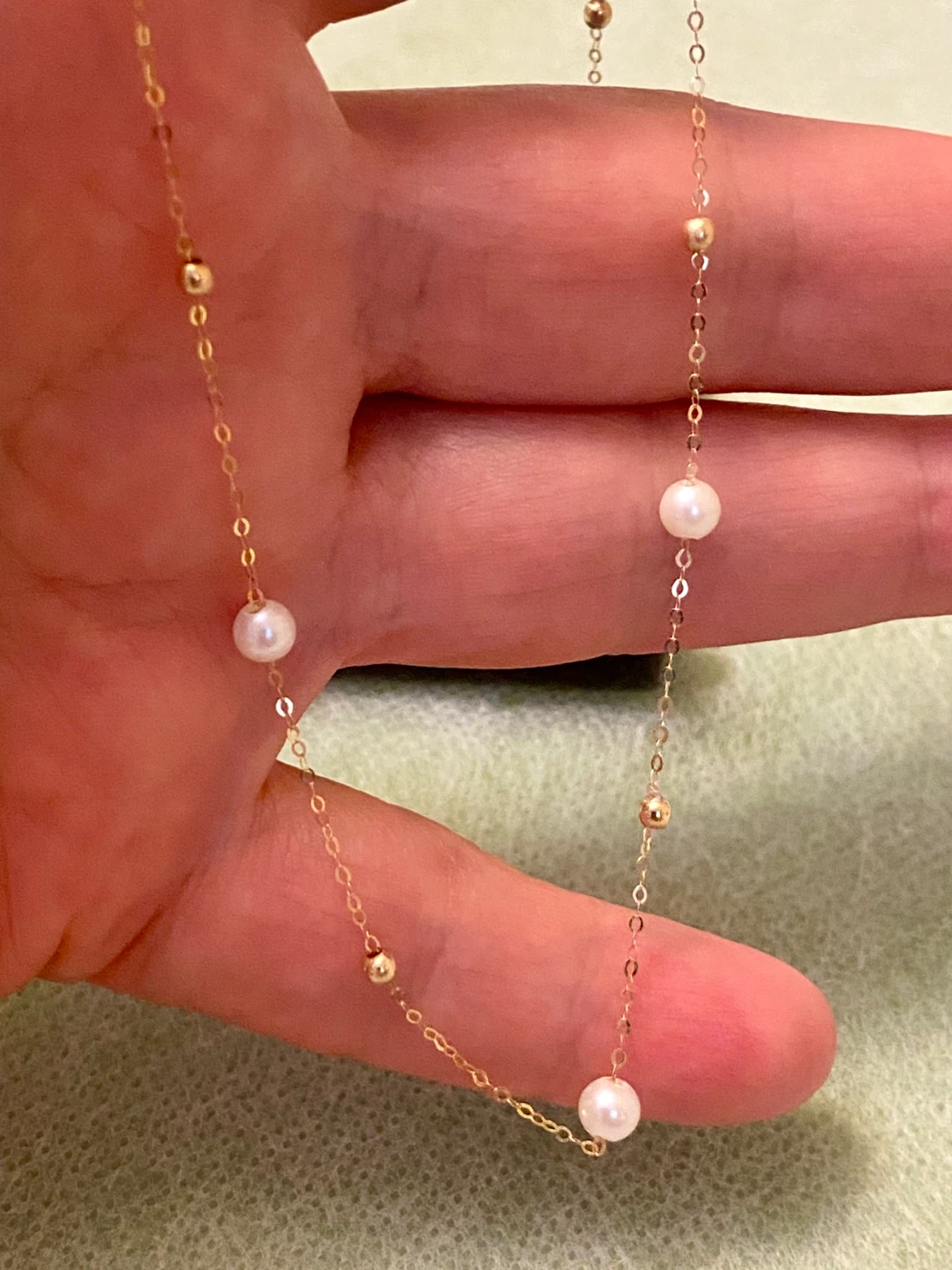 18 K Gold Pearl Necklace - photo 3