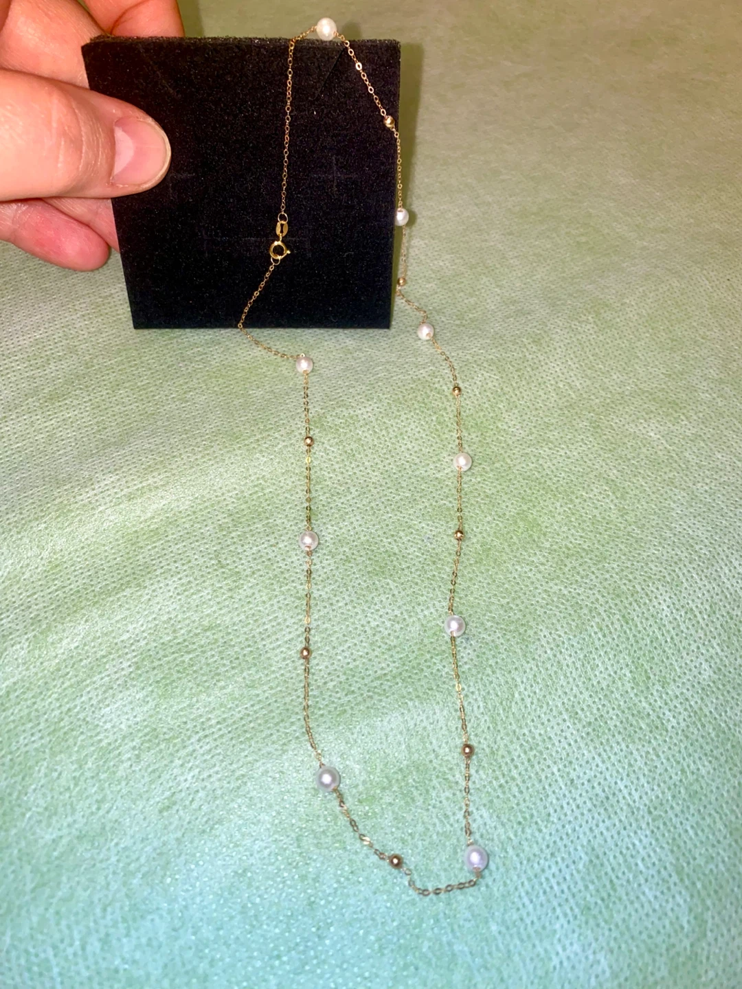 18 K Gold Pearl Necklace