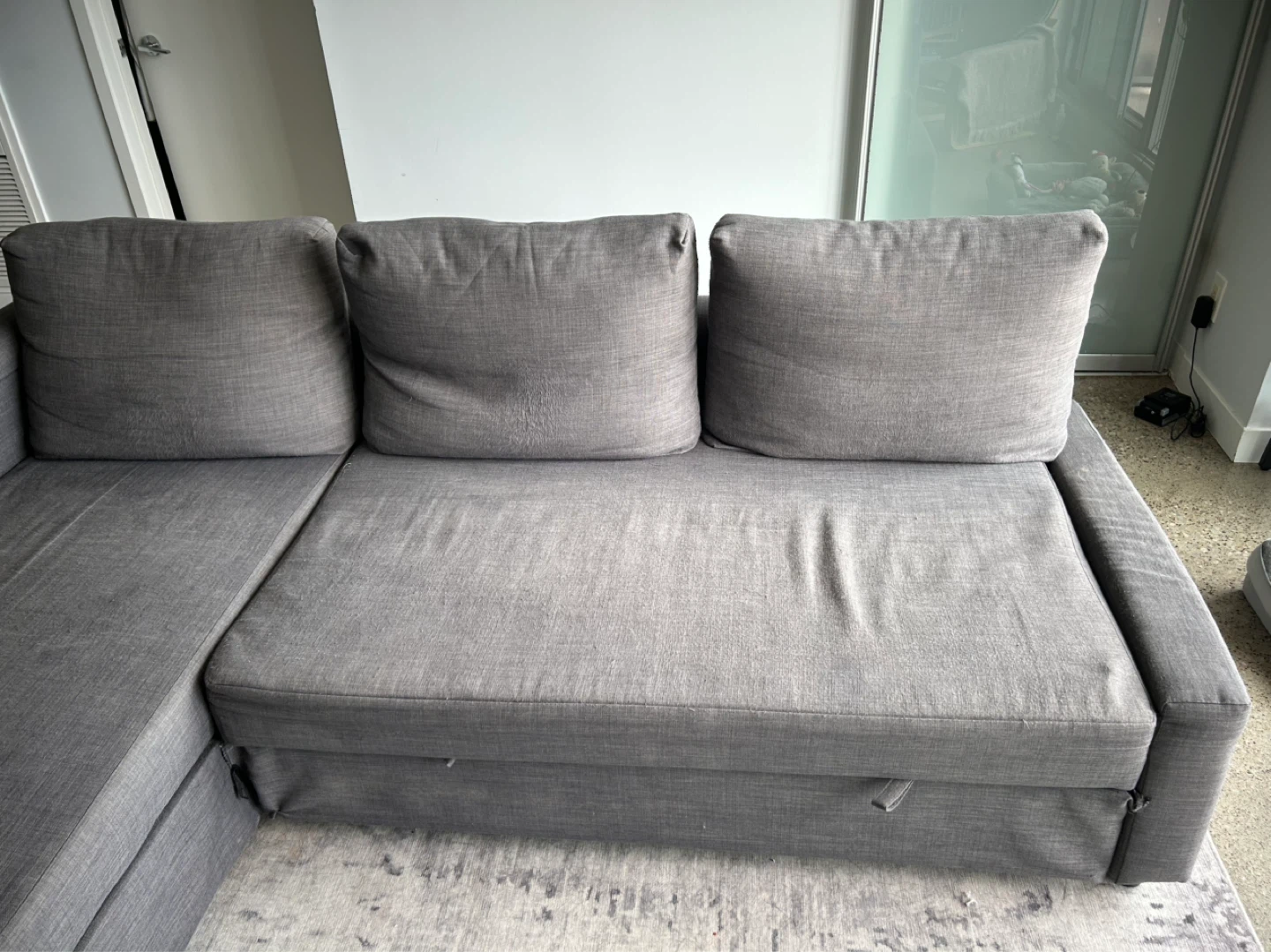 Grey Sectional Sofabed - photo 2