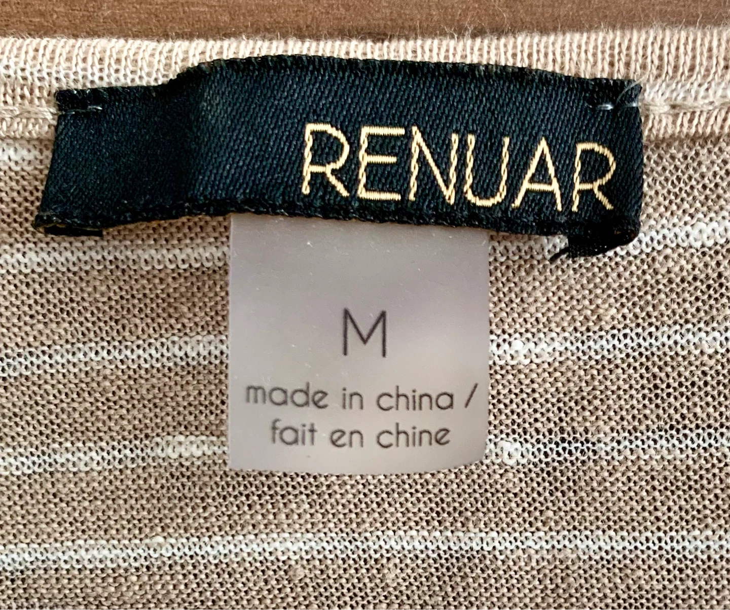 Renuar Women's Striped Linen T-Shirt - Size M - photo 2