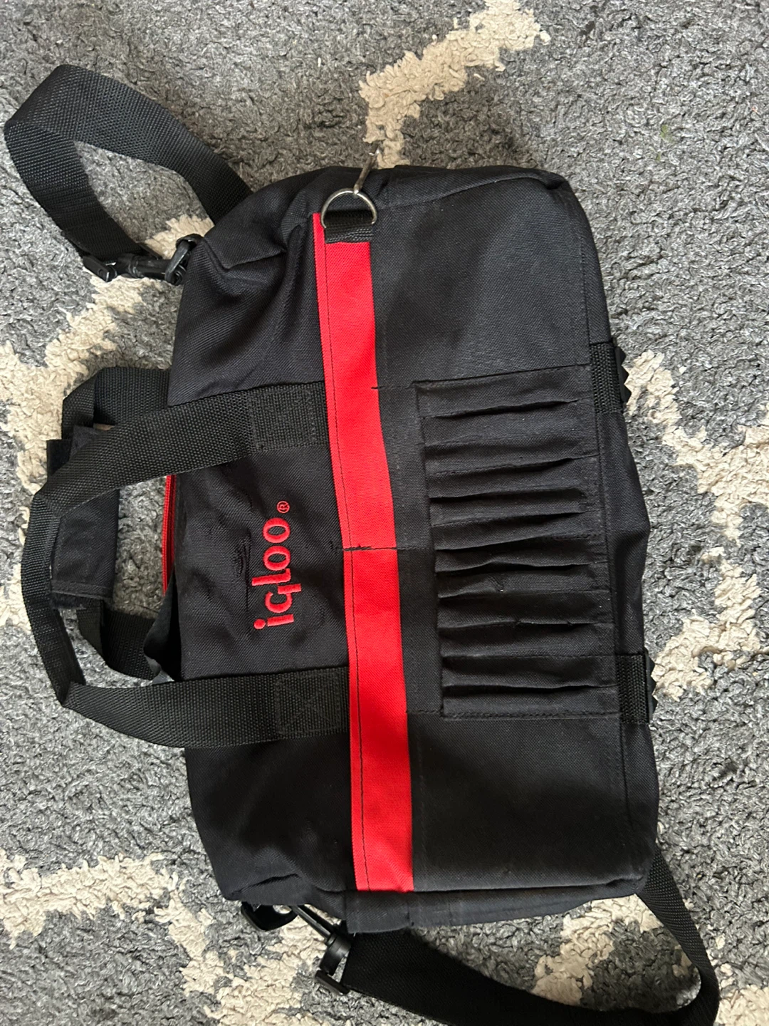Igloo Black & Red Cooler Bag with Side Pockets