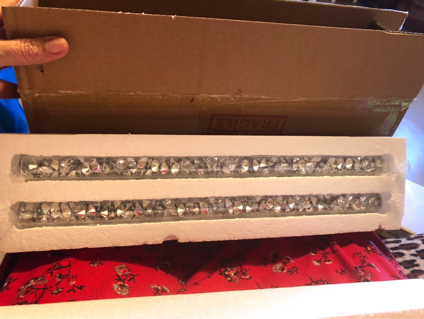 Crystal Decor towel Rods with Mounting Hardware