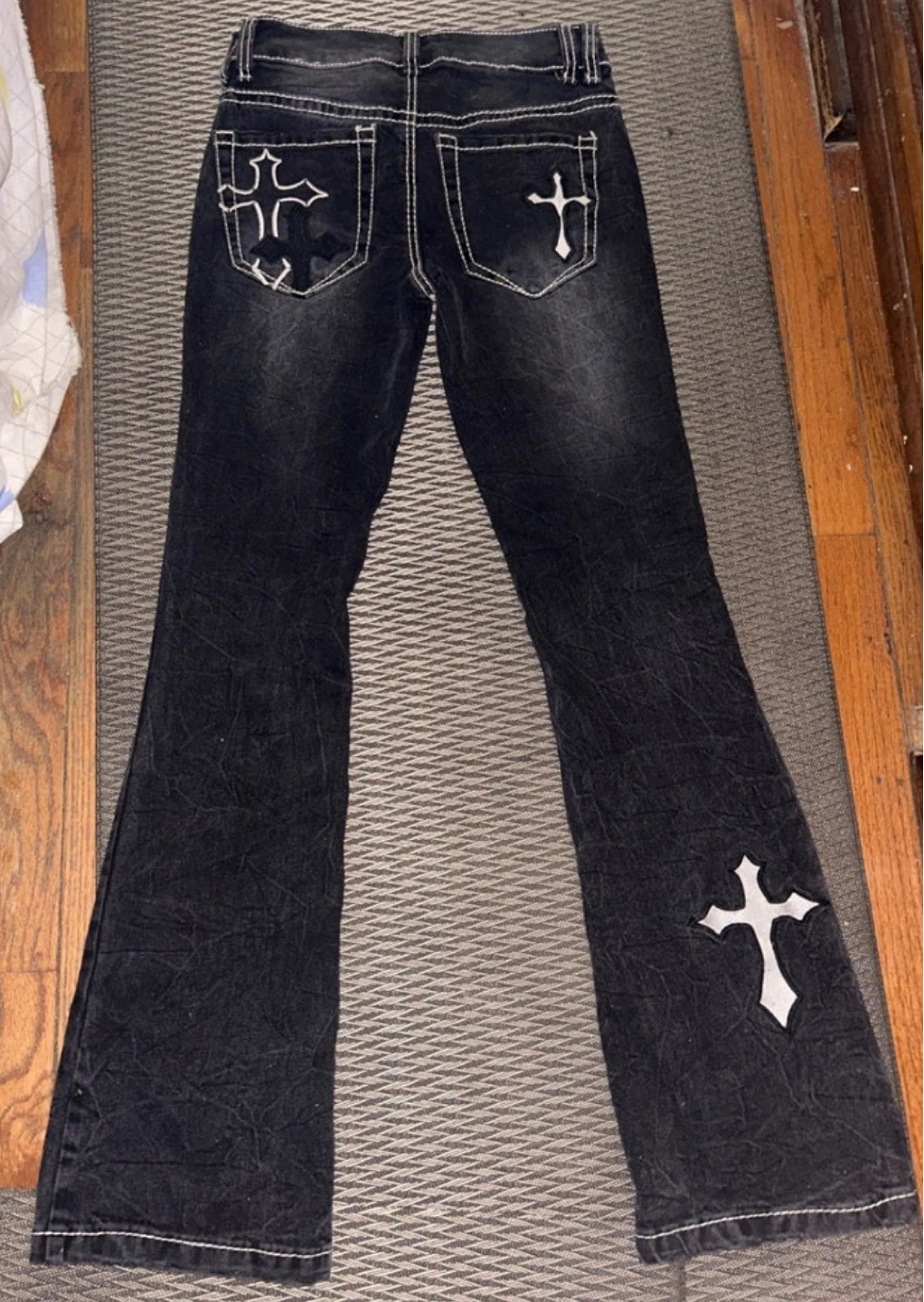 Ninth Hall Alyssia Flare Jeans with Cross Embellishments - photo 2