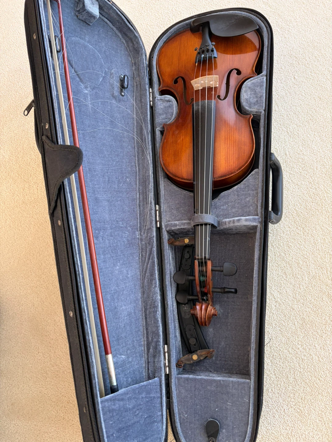 4/4 Violin with Case and Bows