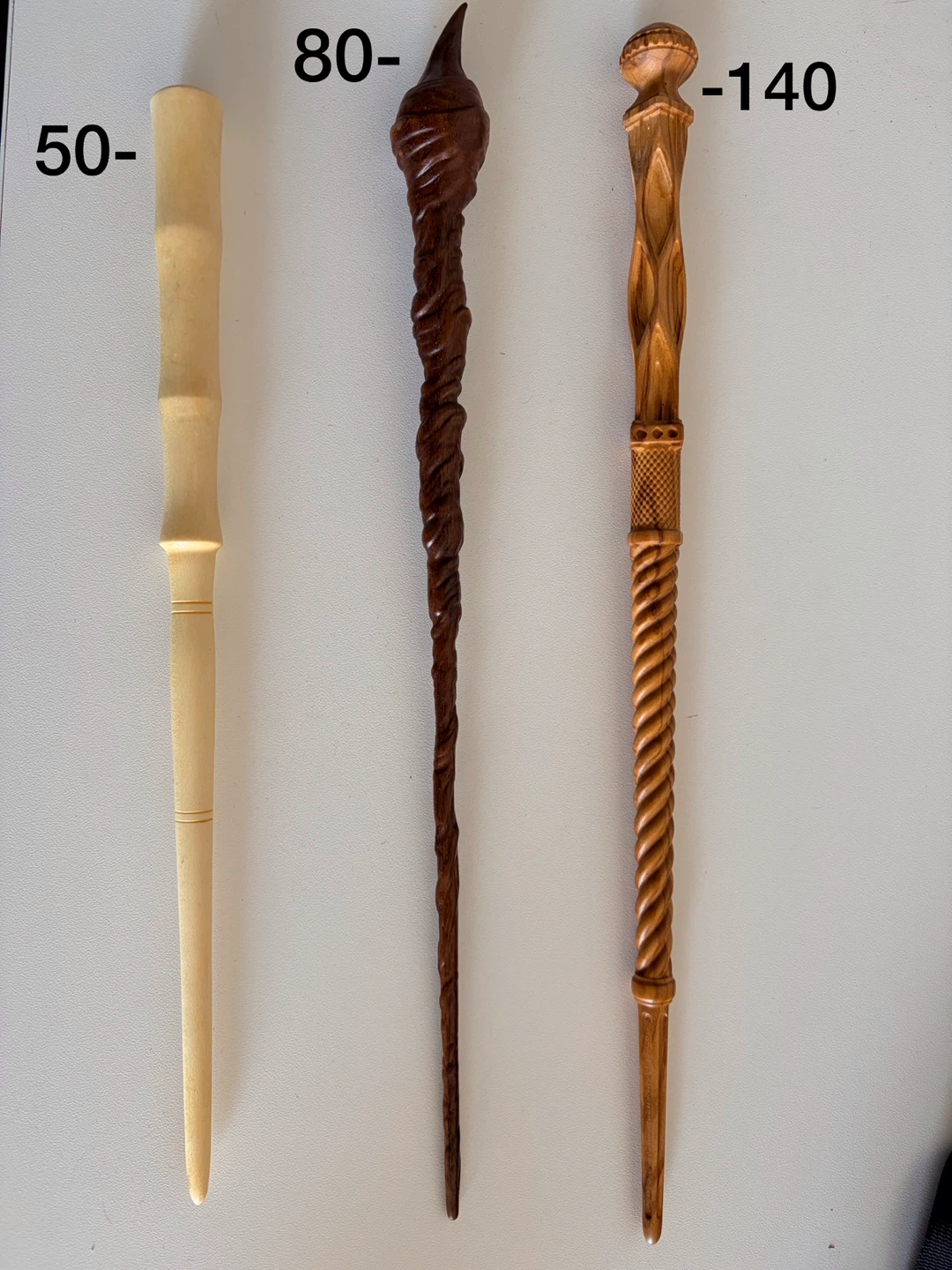 Hand-Carved Wooden Wands