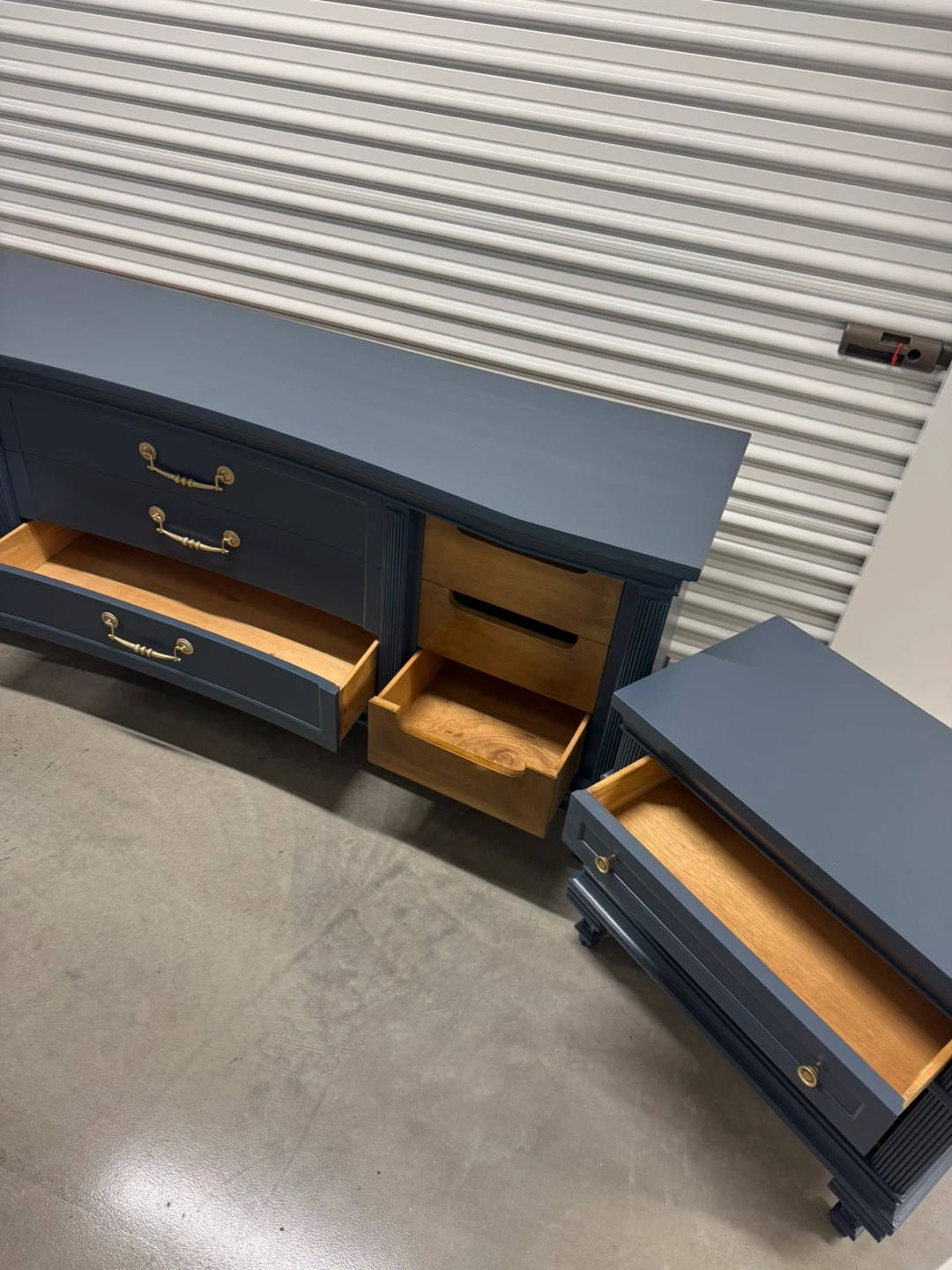 🚨Free Delivery NJ/NY Navy Blue Set of Bedroom - photo 5