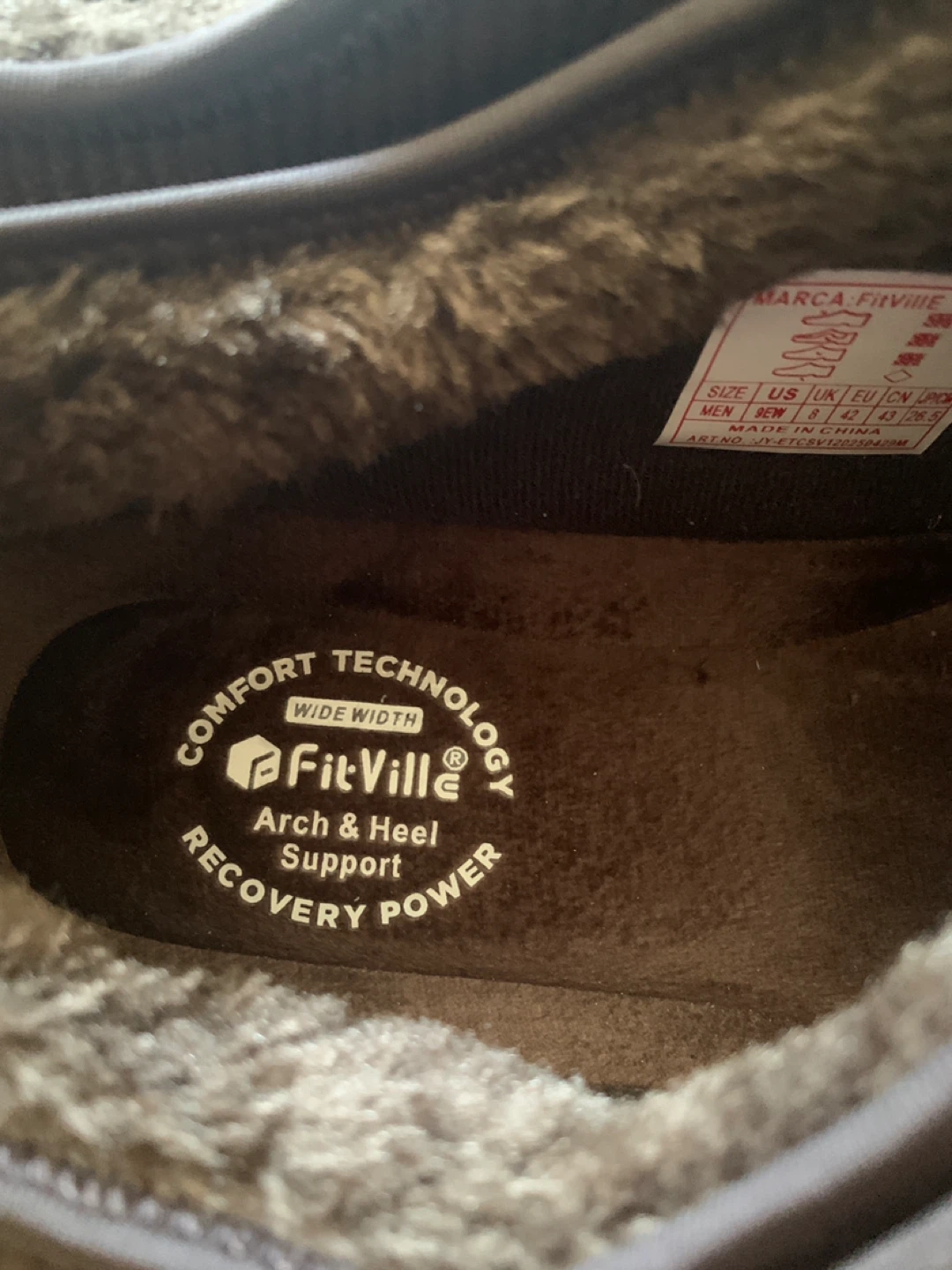 FitVille Men's Brown Wide Width Slippers Size 9EW - photo 4