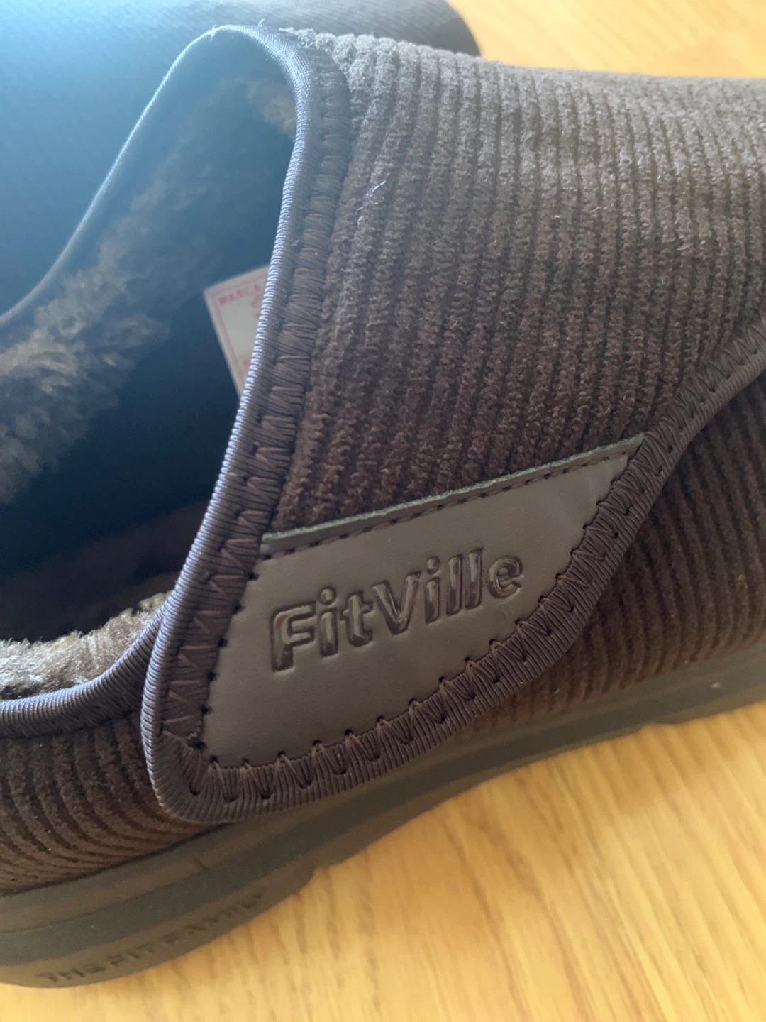 FitVille Men's Brown Wide Width Slippers Size 9EW