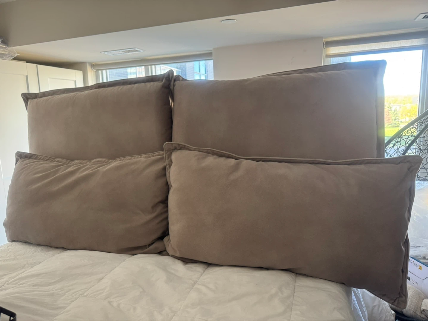 Huge Decorative Pillows- Amazing on a king size bed for staging