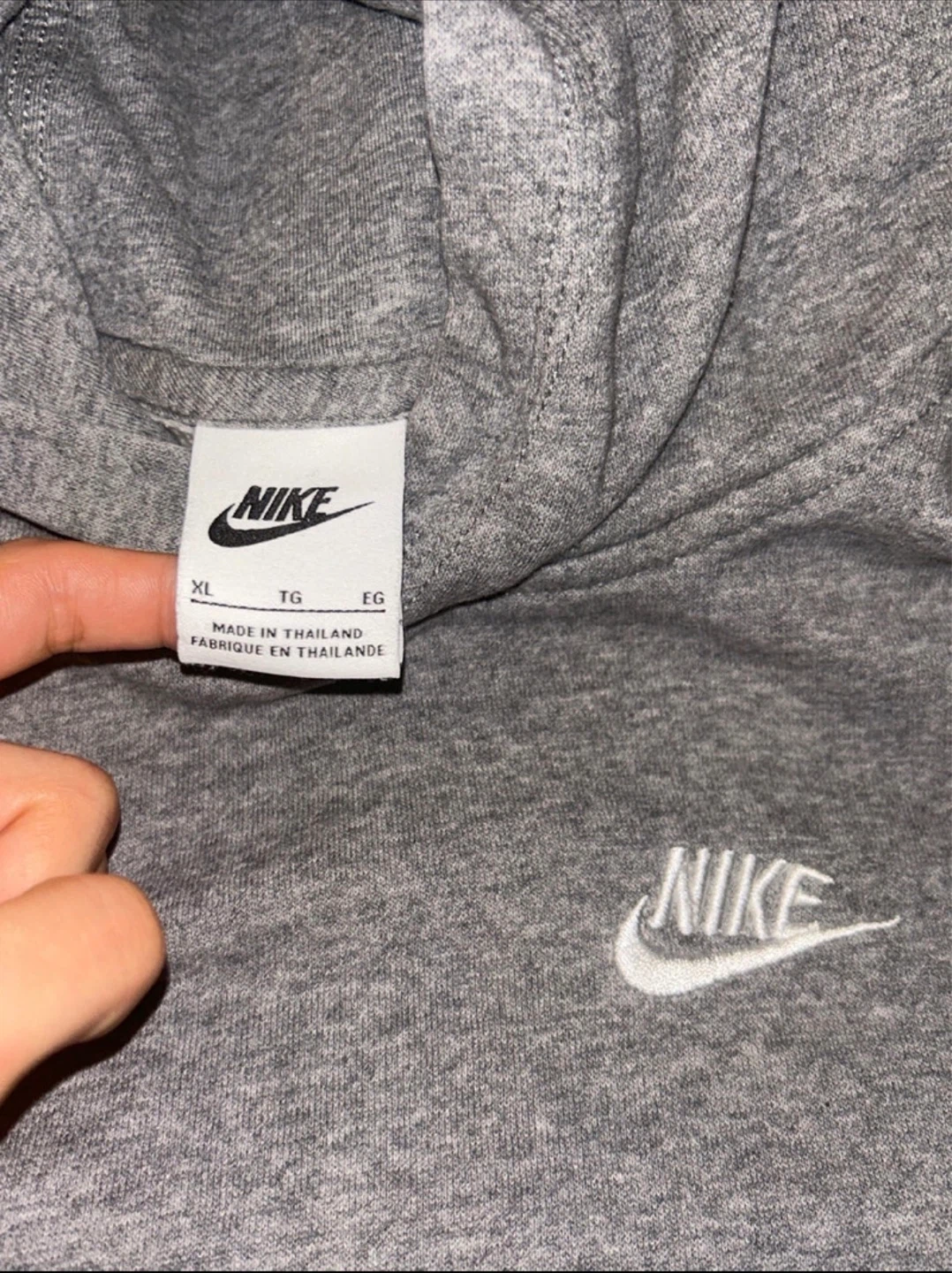 (KIDS)Nike Grey Hoodie Size XL - photo 2