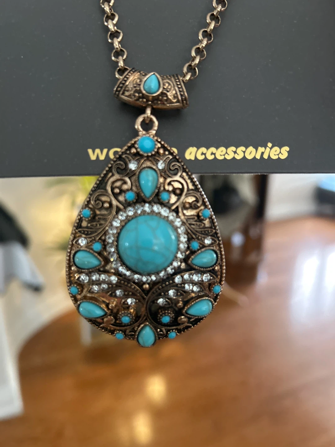 Bujix Accessories Turquoise Pendant Necklace - photo 2