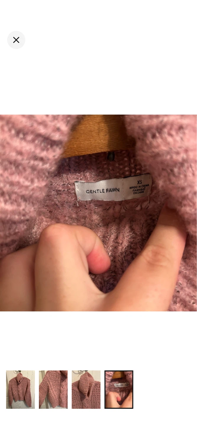 Gentle Fawn Pink Cable Knit Turtleneck Sweater - photo 4