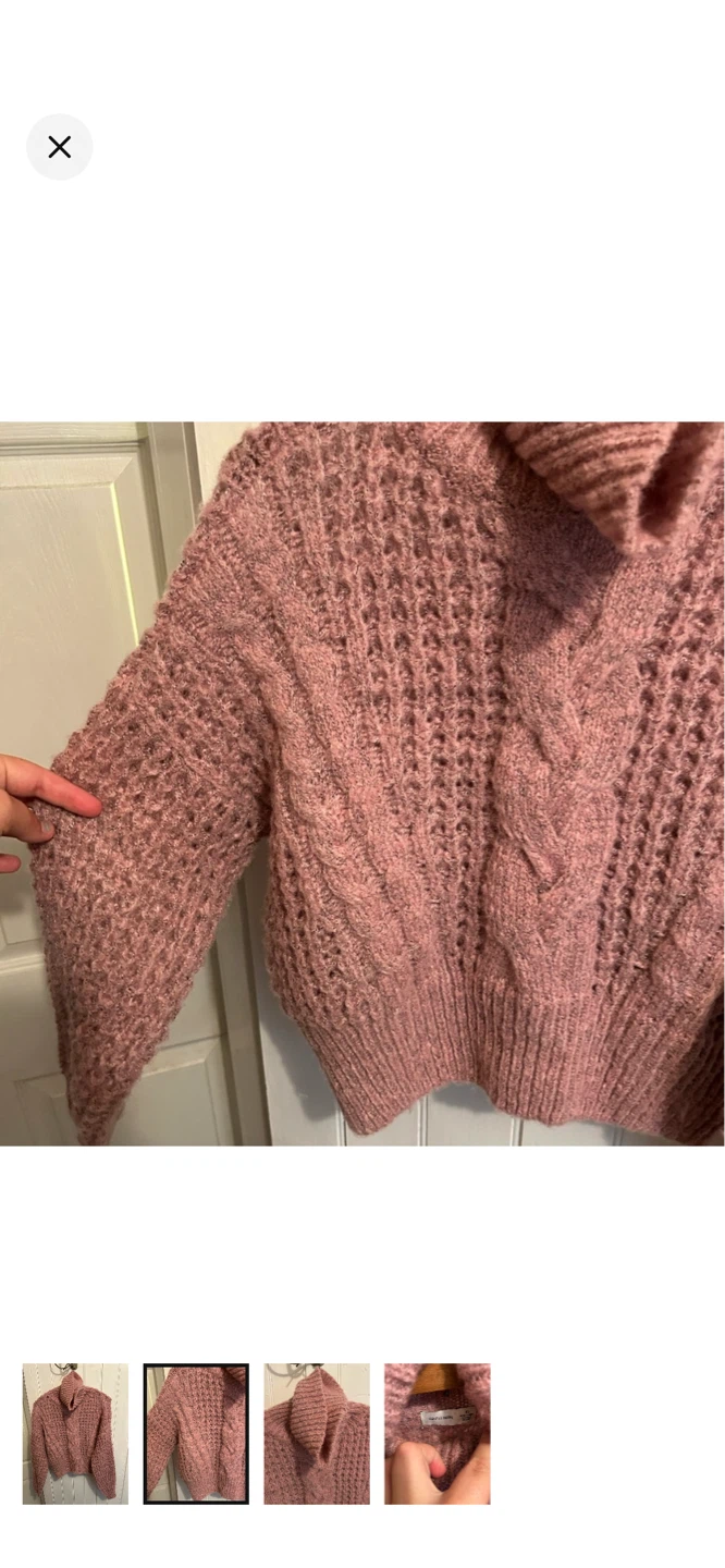 Gentle Fawn Pink Cable Knit Turtleneck Sweater - photo 2