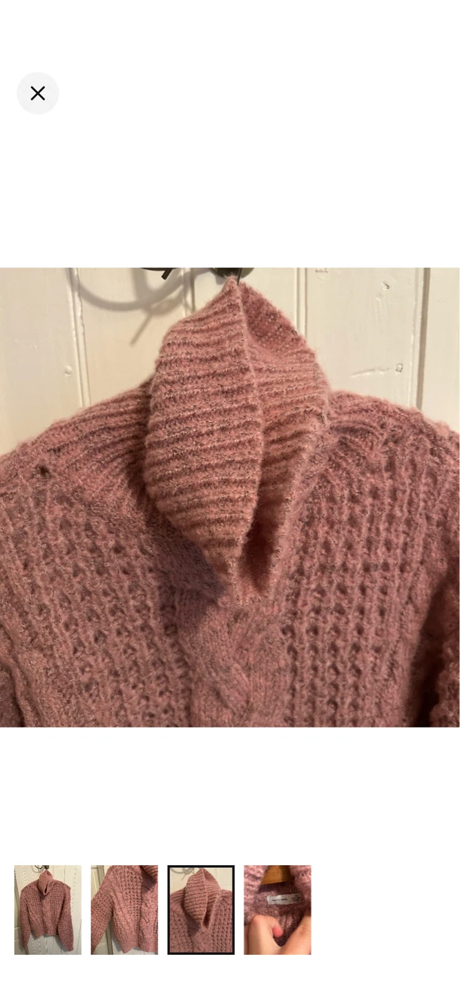 Gentle Fawn Pink Cable Knit Turtleneck Sweater - photo 3