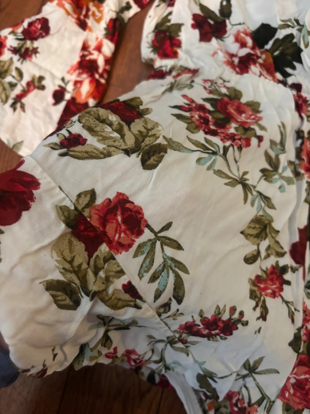 White Floral Print Romper - photo 5