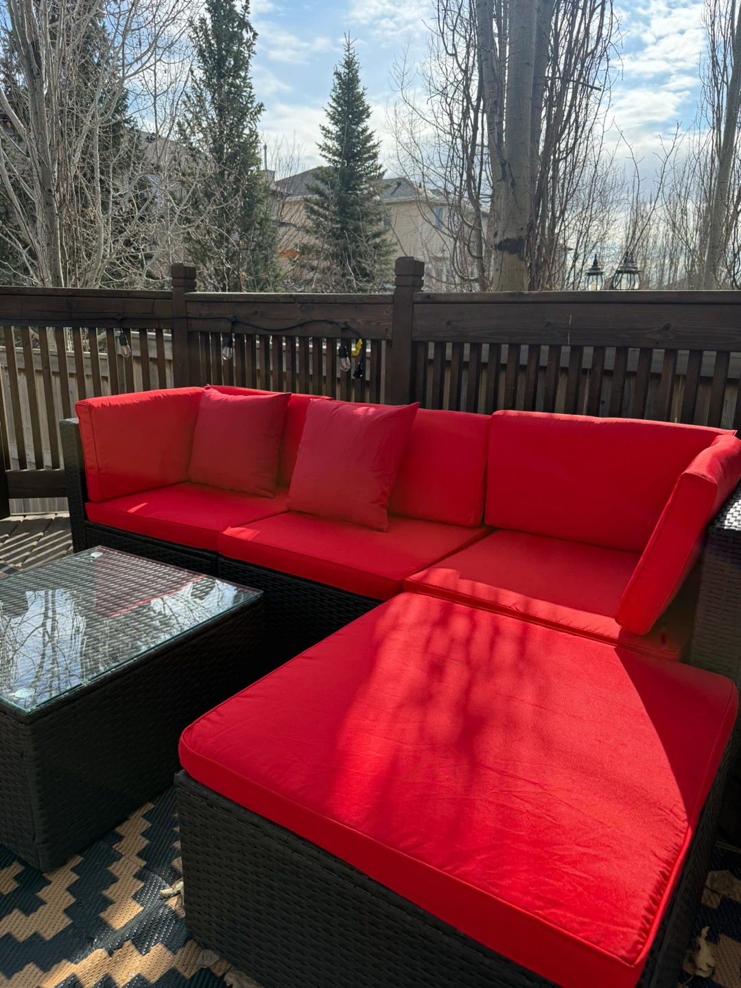 Wicker Outdoor Sectional Sofa with Coffee Table - photo 3