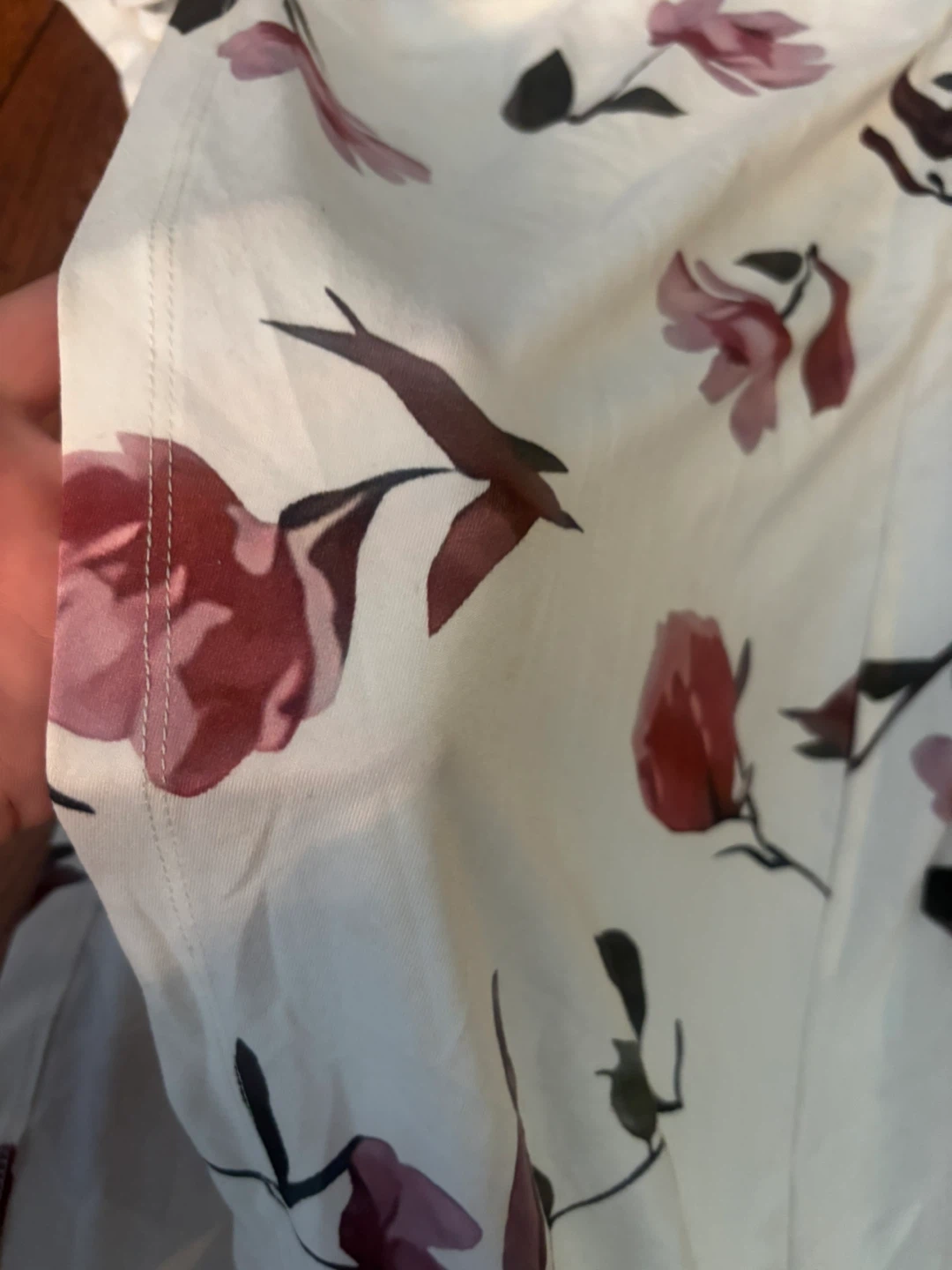 White Floral Print Ruched Maxi Dress - photo 3