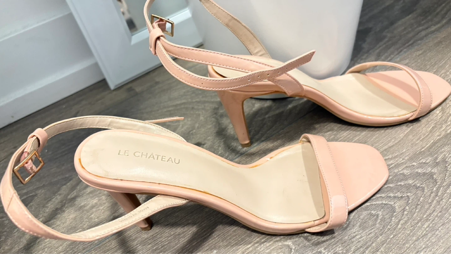 Le Château Pink Strappy Heeled Sandals Size 39