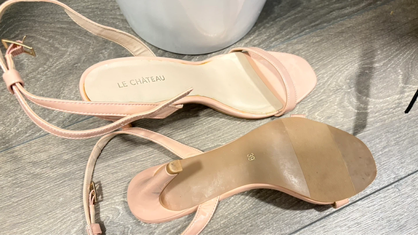 Le Château Pink Strappy Heeled Sandals Size 39 - photo 3