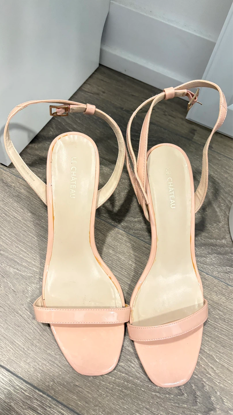 Le Château Pink Strappy Heeled Sandals Size 39 - photo 2