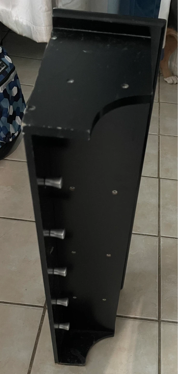Hallway set Black Shelf with 5 Hooks and shoe Bench - photo 2