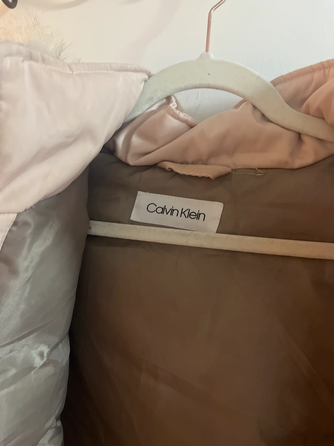 Calvin Klein Pink Parka with Faux Fur Hood - photo 4