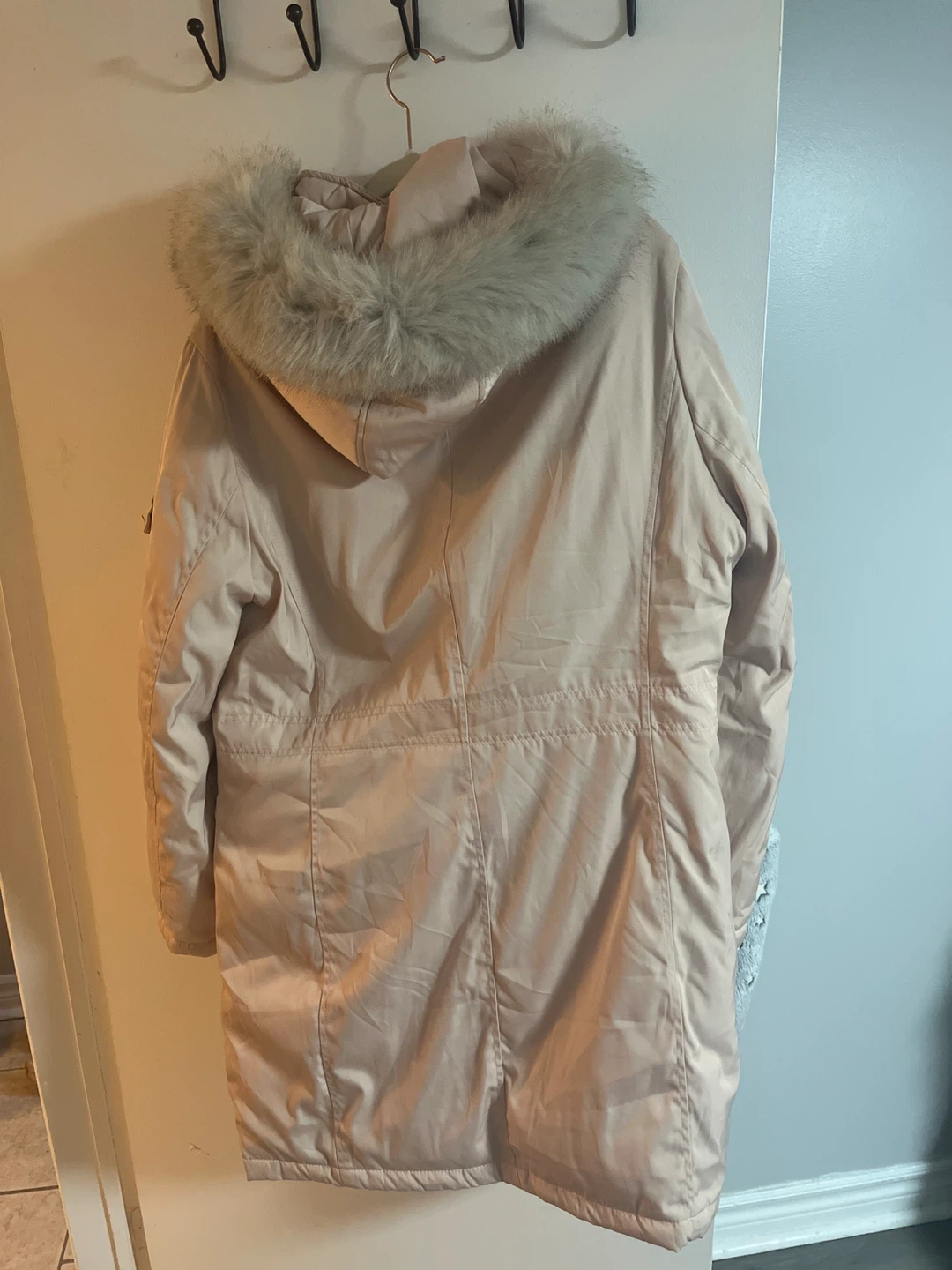 Calvin Klein Pink Parka with Faux Fur Hood - photo 2