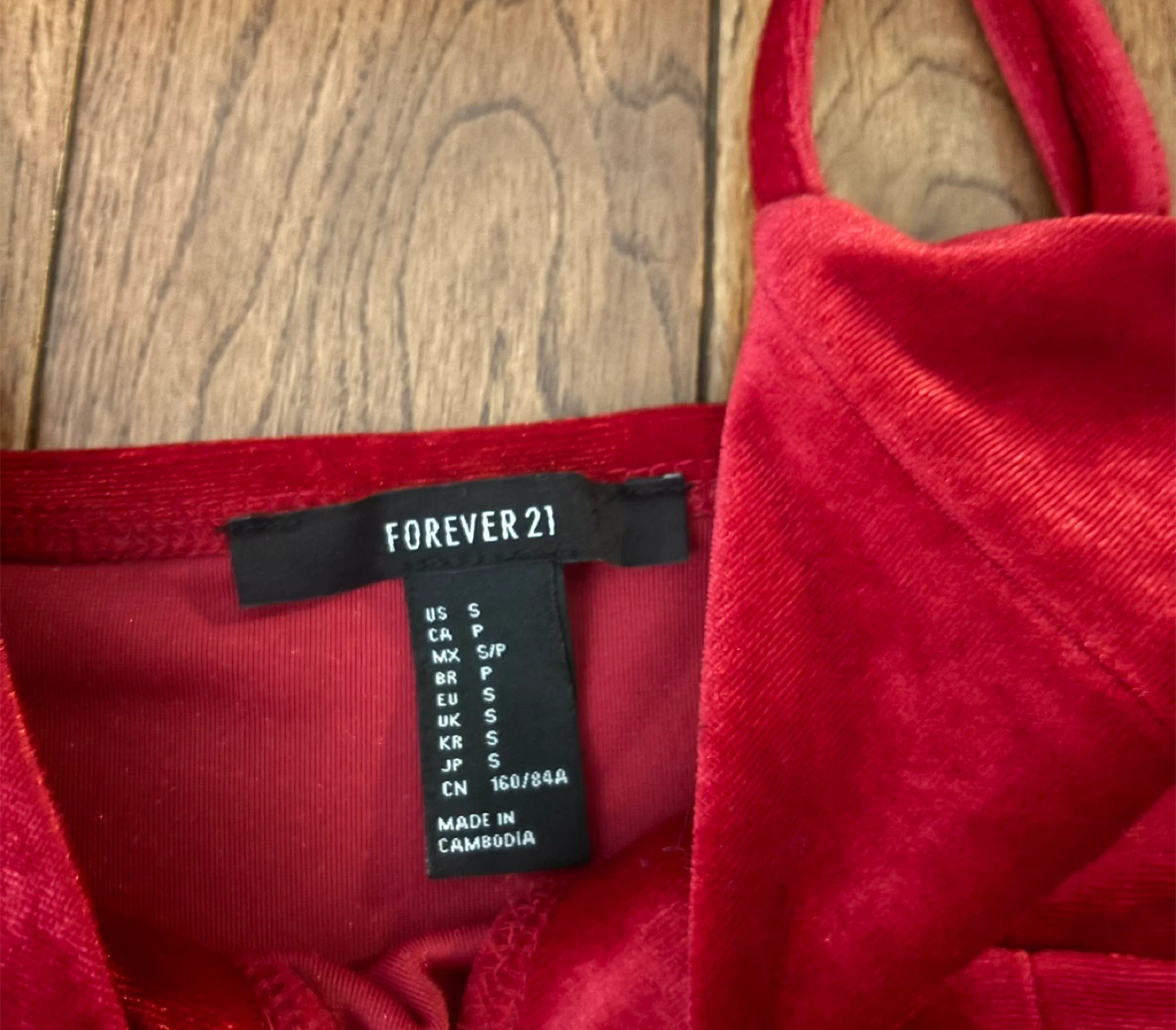 Red Velvet Spaghetti Strap Dress Size S - photo 3