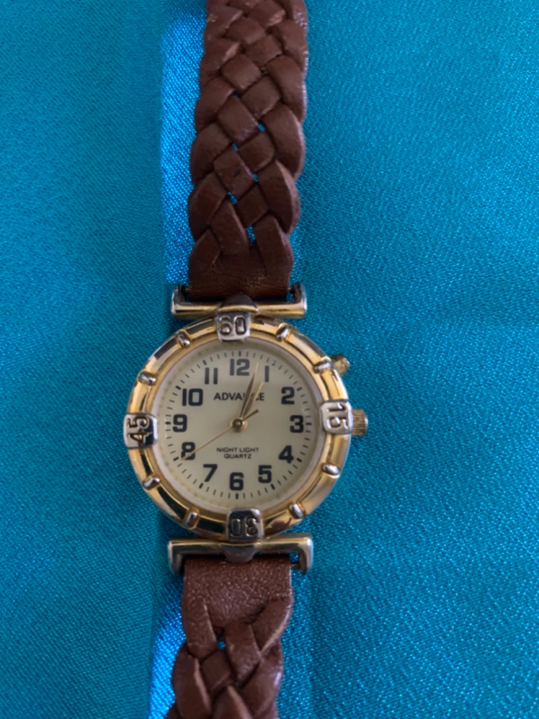 Advance Women's Quartz Watch with Brown Braided Leather Strap - photo 2