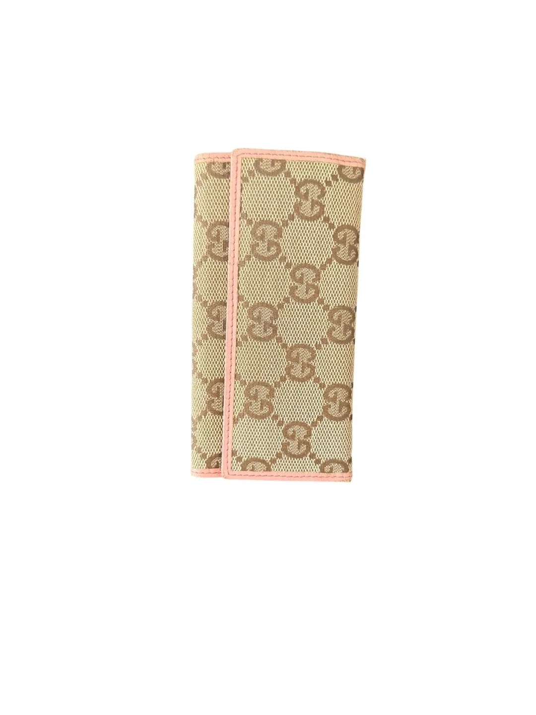 Gucci GG Canvas Pink Leather Key Case Holder