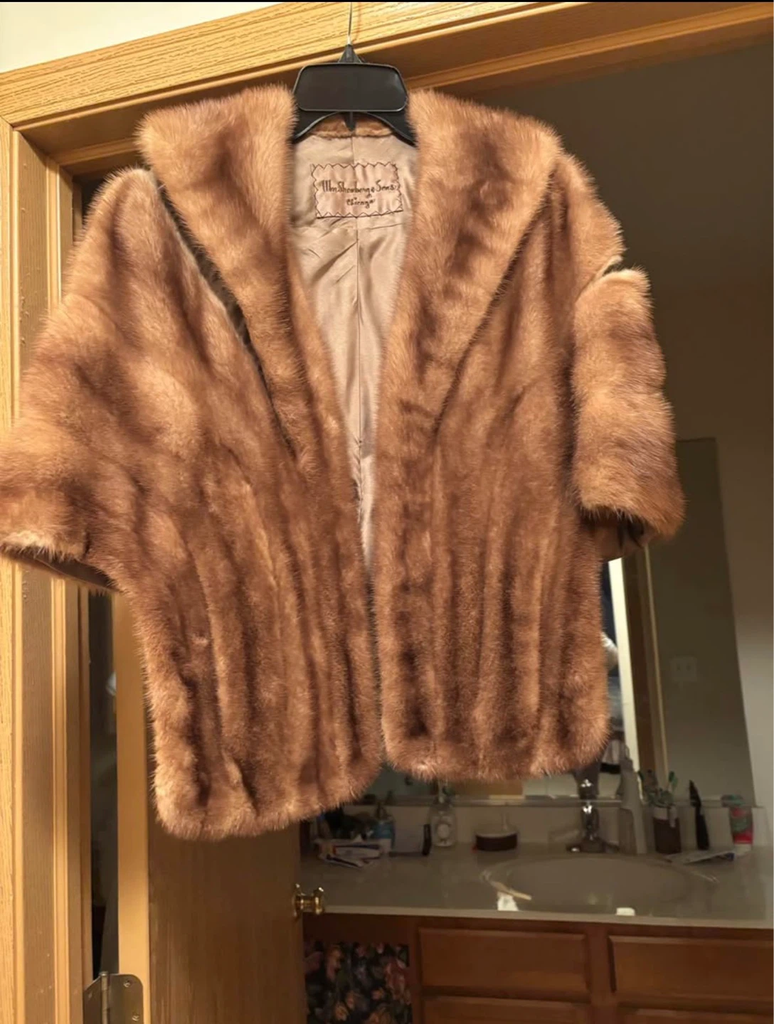 Vintage Mink Fur Stole Shawl