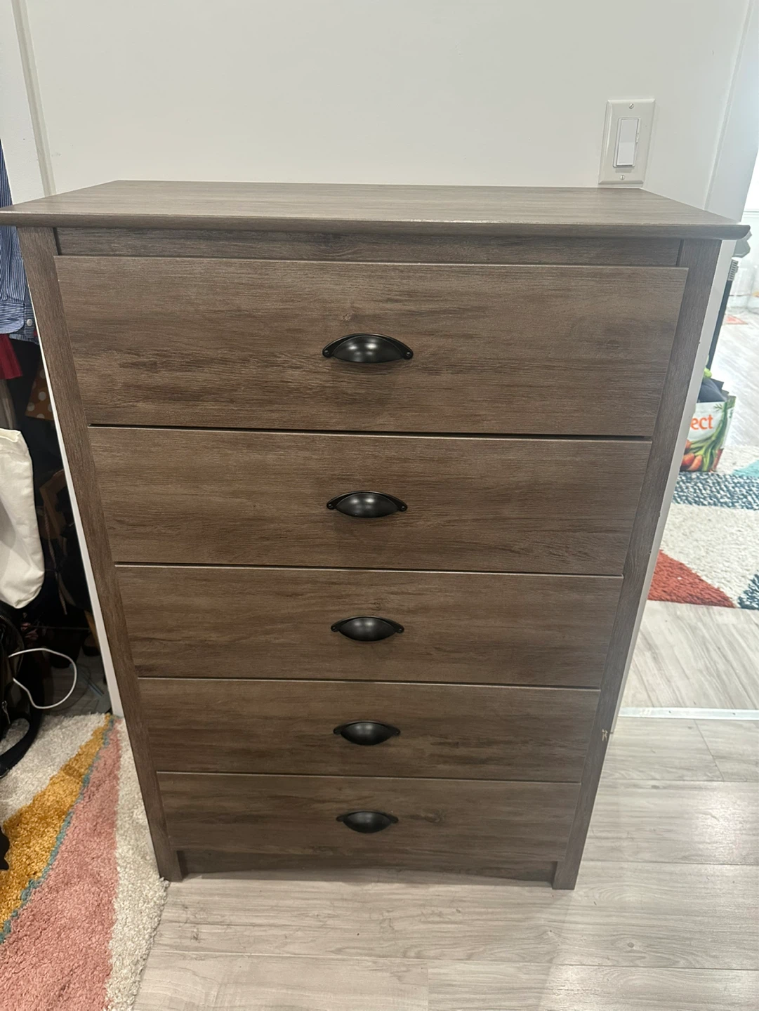 Wayfair 5-Drawer Dresser - Brown Wood Finish