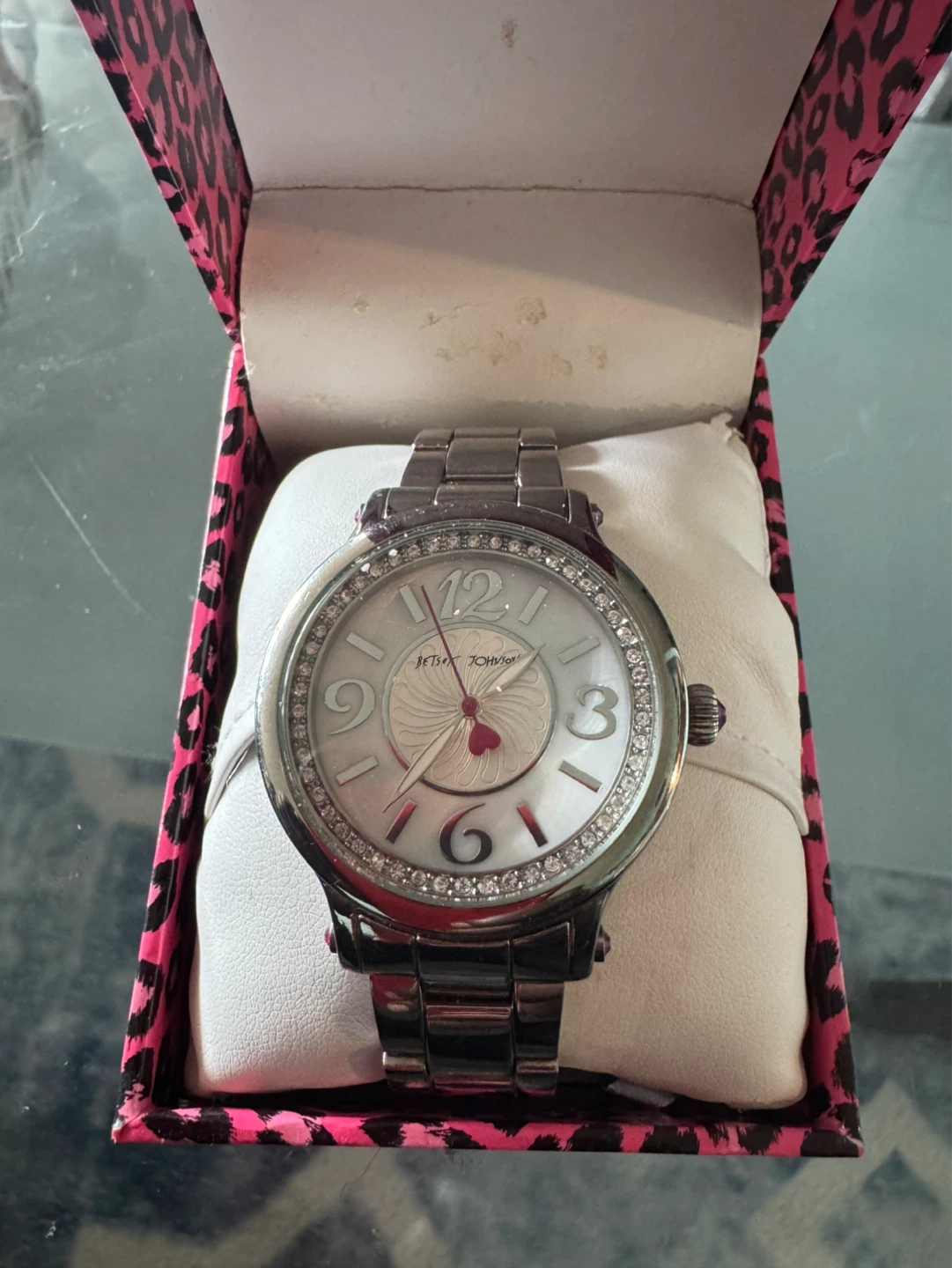 Betsey Johnson Women's Watch with Rhinestone Bezel