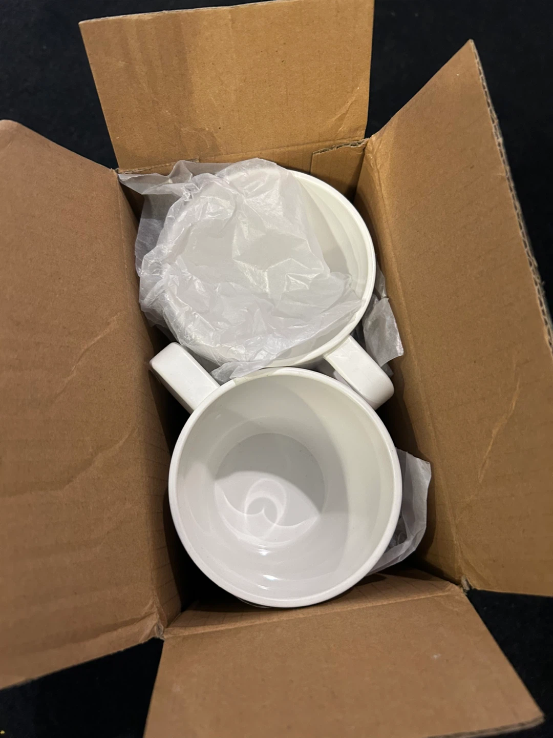 Set of 6 White Mugs - 10oz