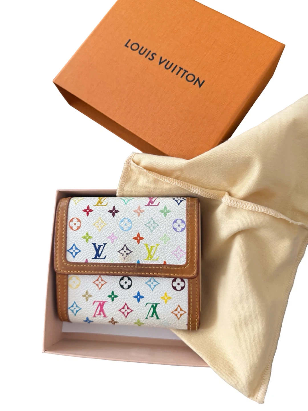 Louis Vuitton Multicolor Monogram Wallet Takashi Murakami