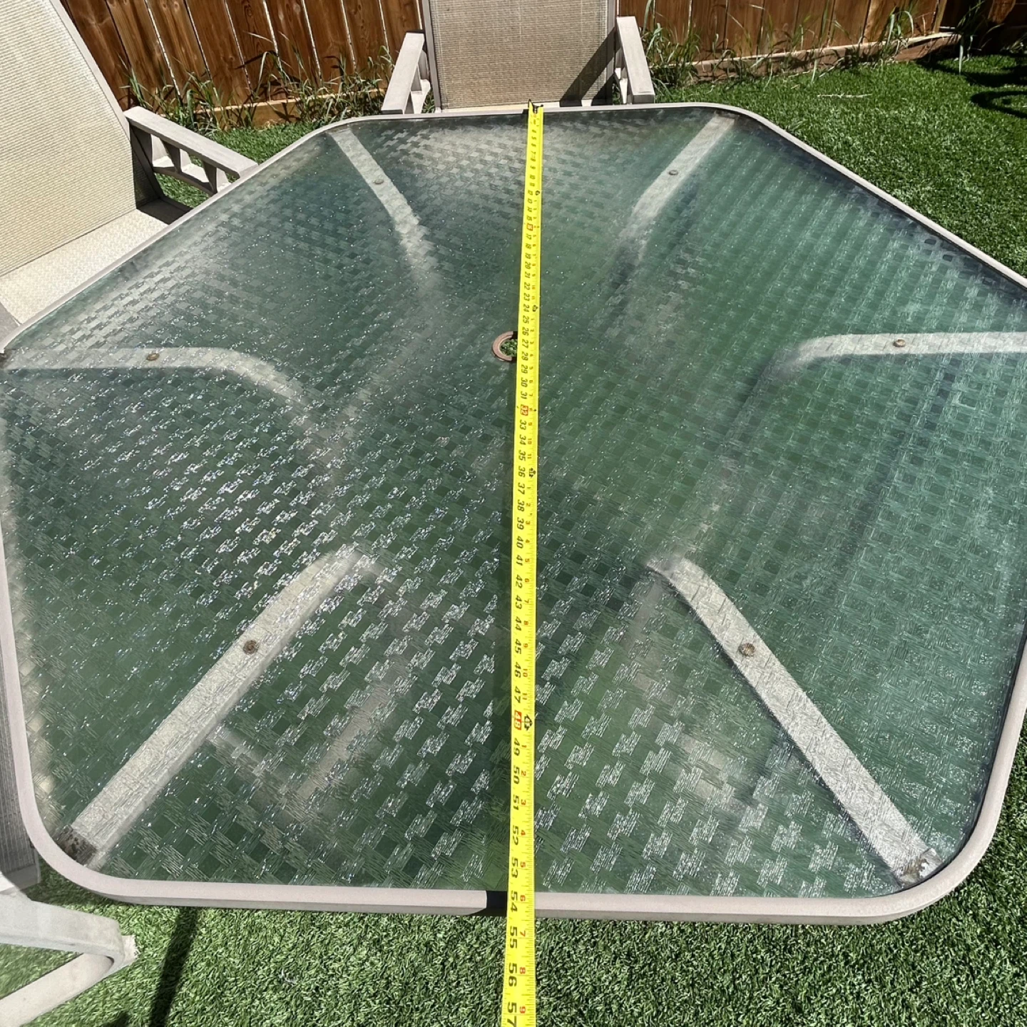 Glass Top Patio Table & 3 chairs - photo 2