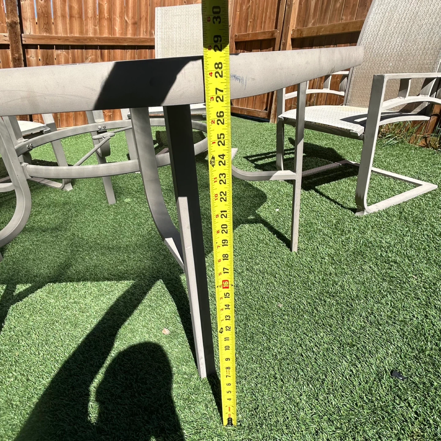 Glass Top Patio Table & 3 chairs - photo 4