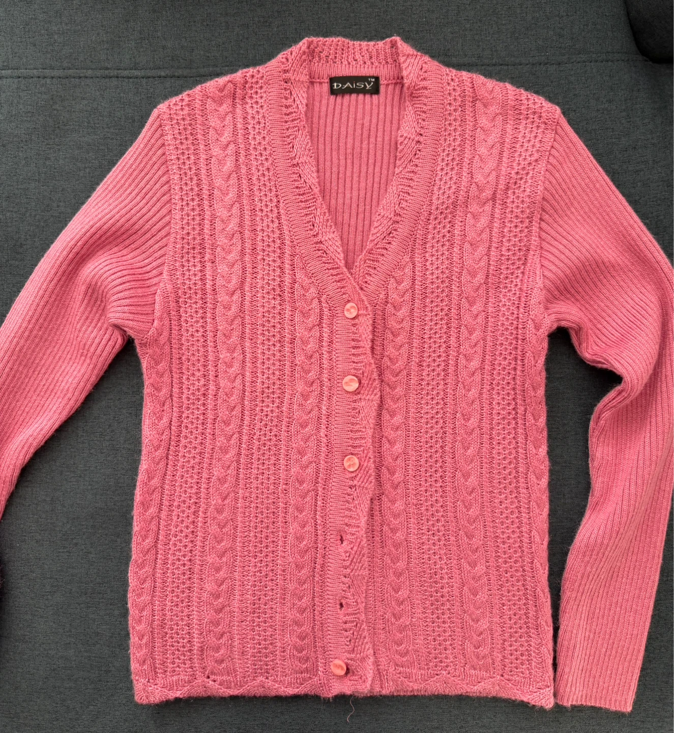 Daisy Pink Knit Cardigan
