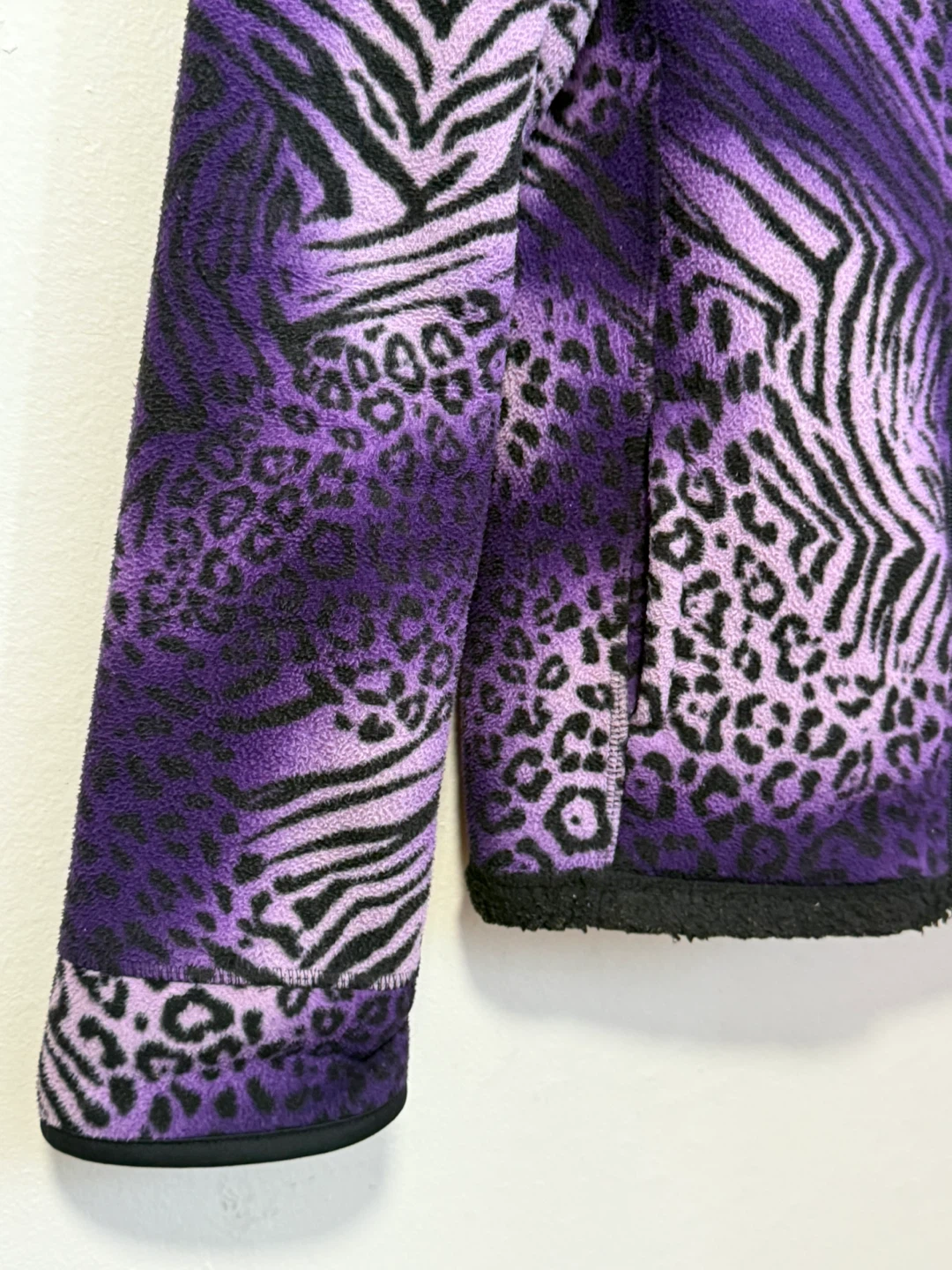 Purple Animal Print Fleece Hoodie - Size 16 - photo 4
