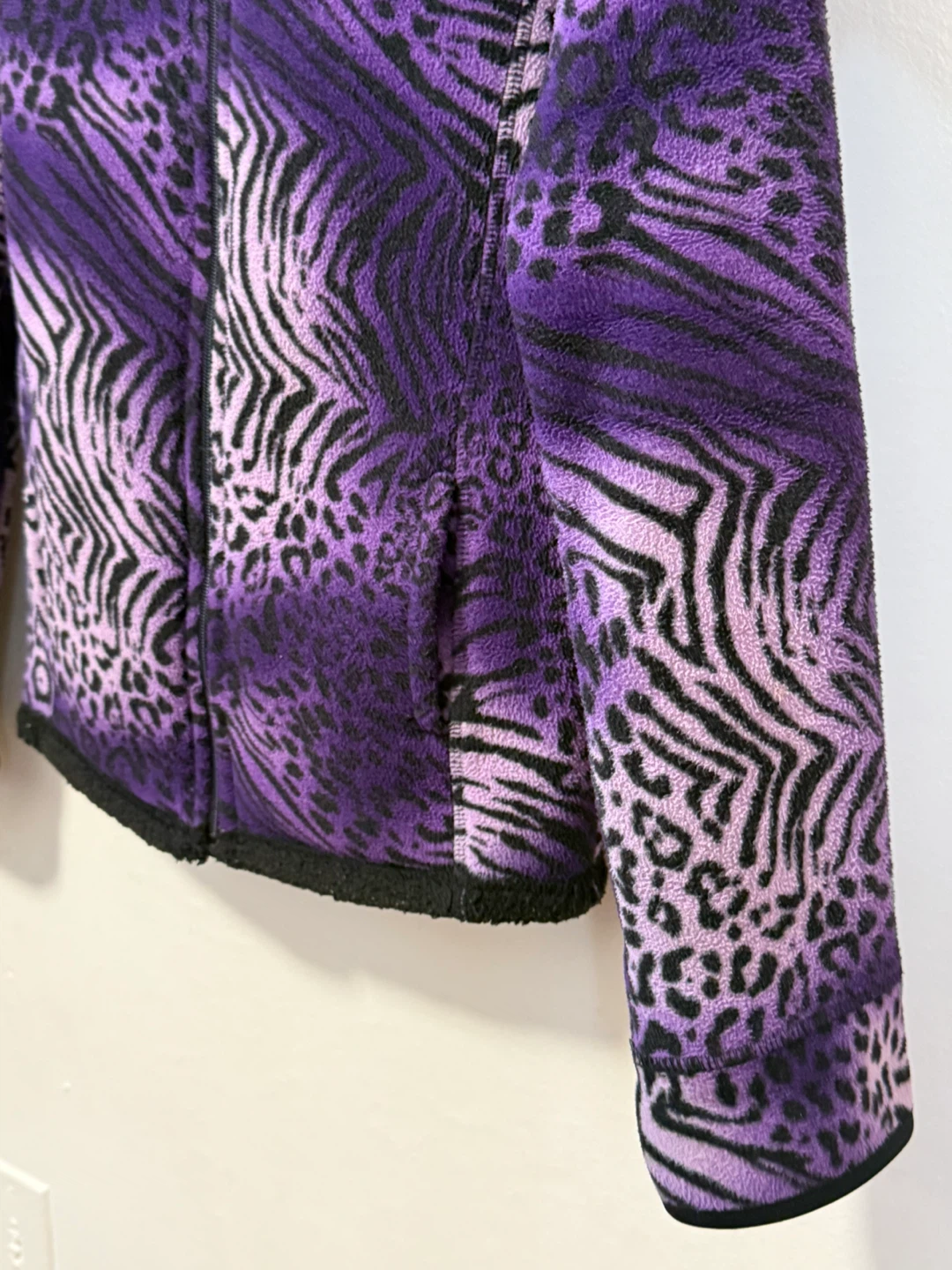 Purple Animal Print Fleece Hoodie - Size 16 - photo 5