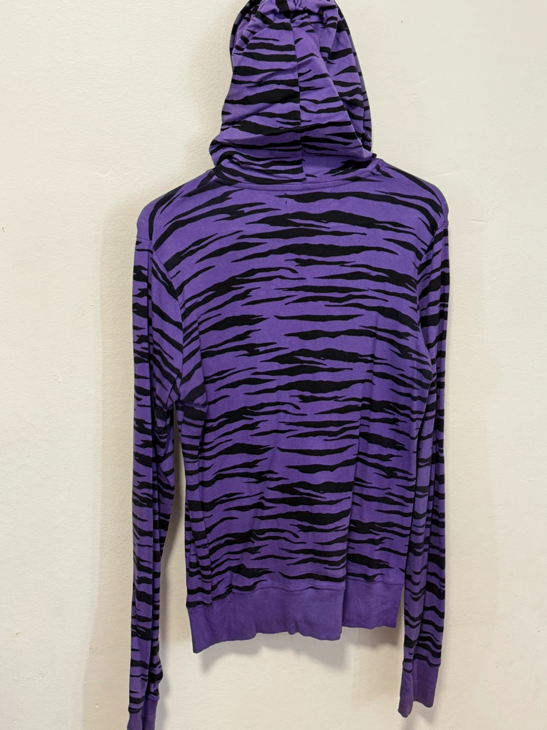 ‼️DECLUTTER‼️ Purple Black Tiger Stripe Zip-Up Hoodie - photo 2