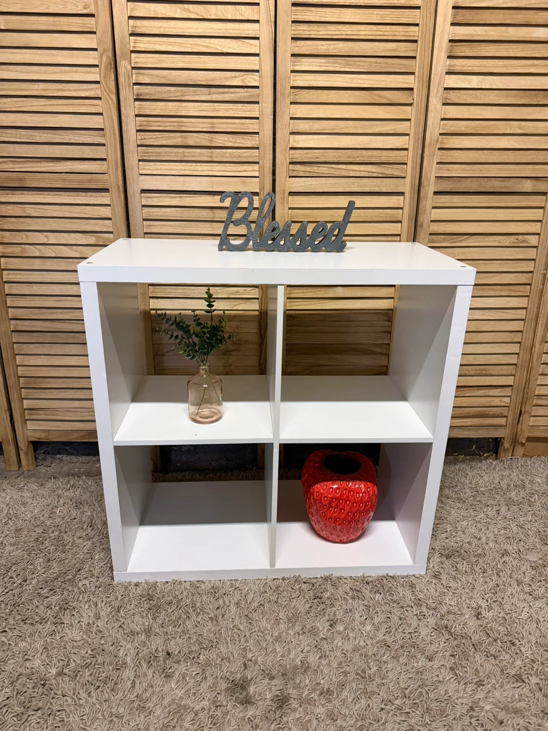 White 4-Cube Storage Shelf