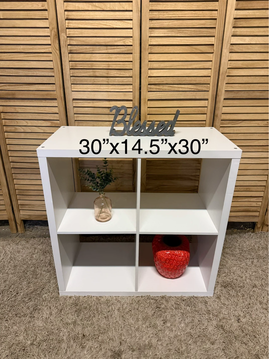White 4-Cube Storage Shelf - photo 4