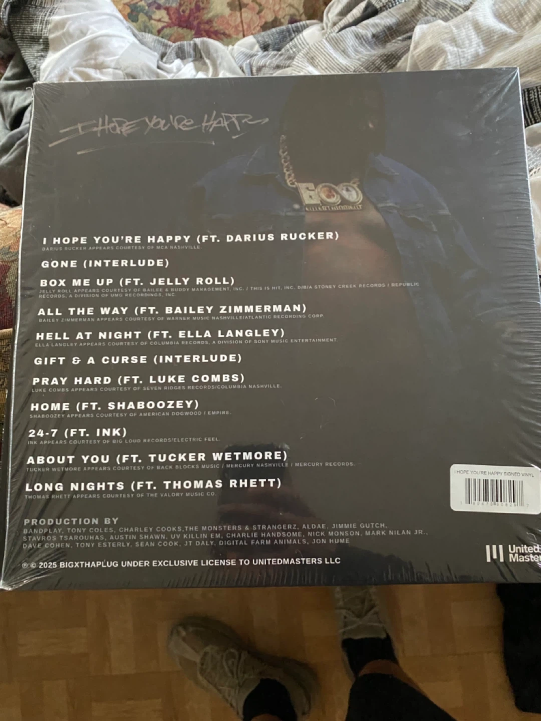 BIGXTHAPLUG I HOPE YOU'RE HAPPY Signed Vinyl Record - photo 2
