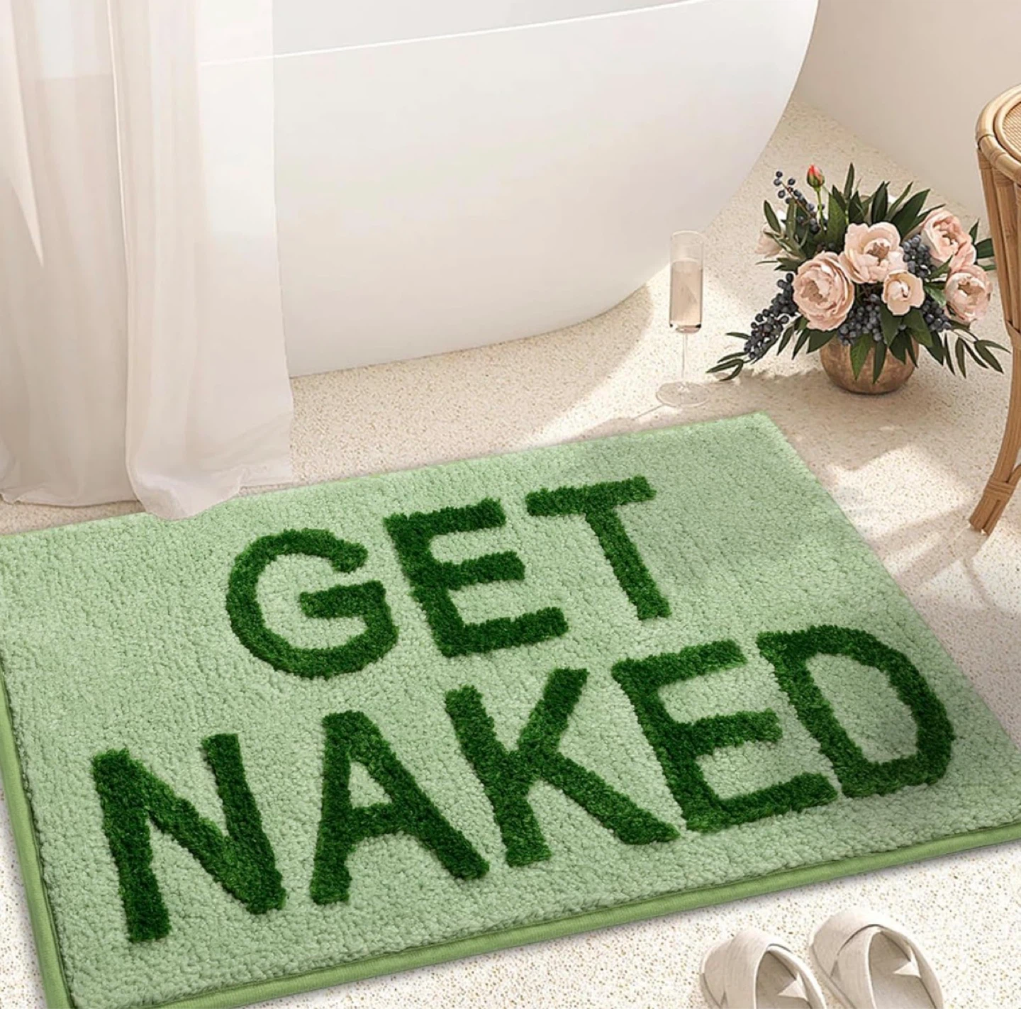Bath Mat - Soft & Fluffy with Non-Slip TPR Backing